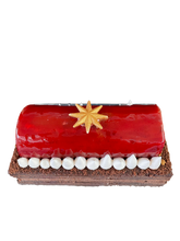 Load image into Gallery viewer, Xmas Chocolate Raspberry Buche Noel
